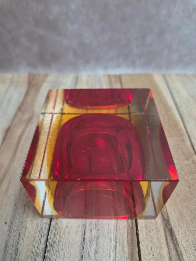 Lege asbak met opvang in sommerso-glas toegeschreven aan Flavio Poli Seguso Murano Italiaans ontwerp – photo 8